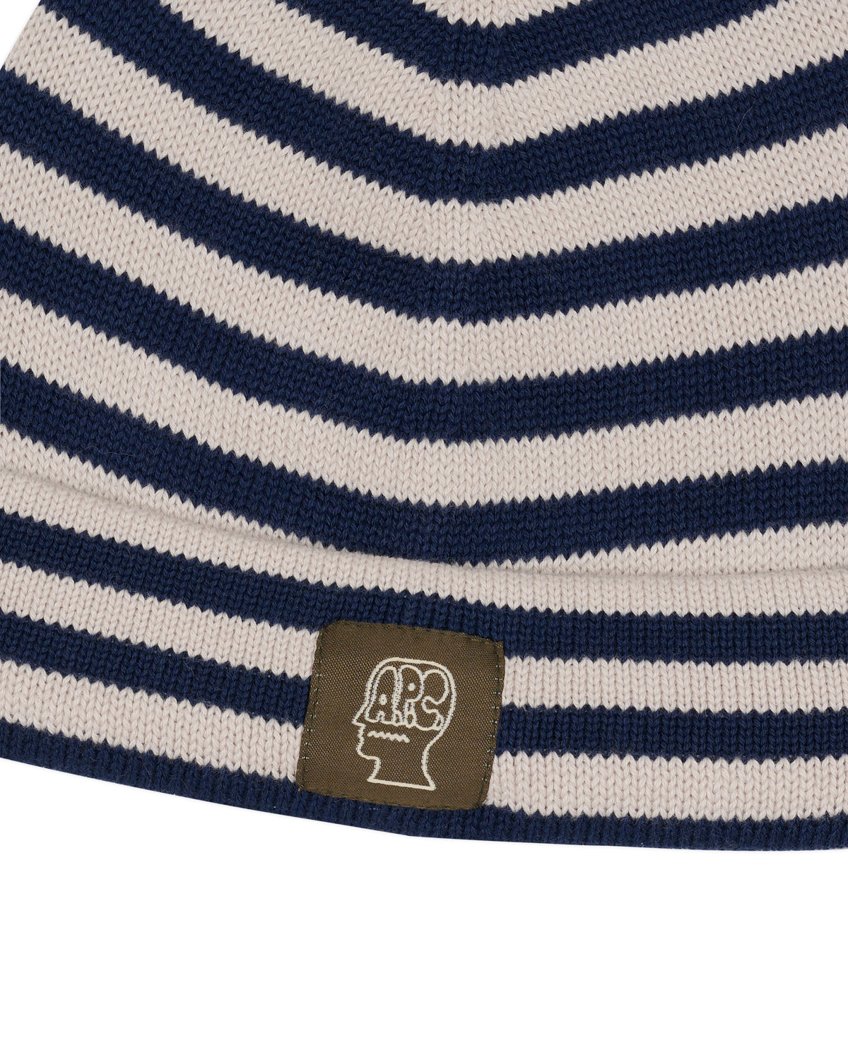 Brain Dead x A.P.C. Striped Cotton Beanie - Navy 2