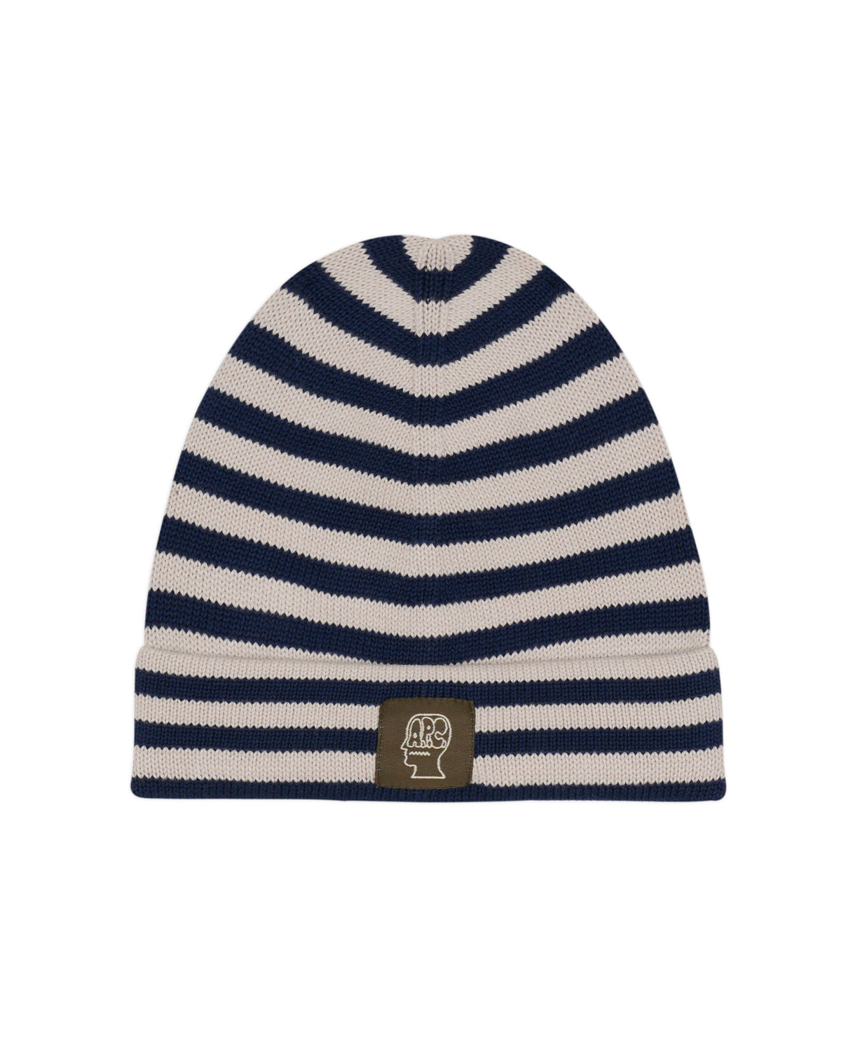 Brain Dead x A.P.C. Striped Cotton Beanie - Navy 1