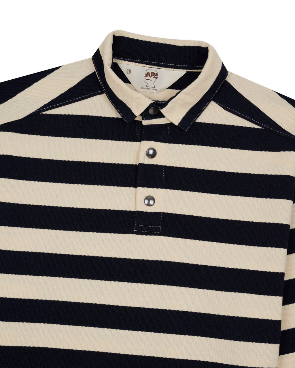 Brain Dead x A.P.C. Striped Pique Polo - Navy 3