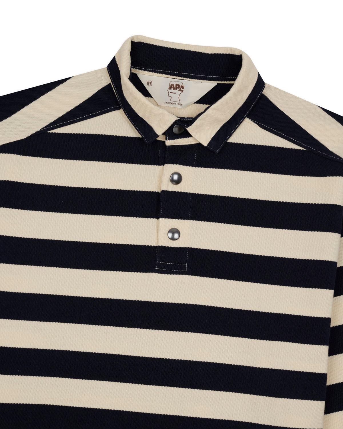 Brain Dead x A.P.C. Striped Pique Polo - Navy 3