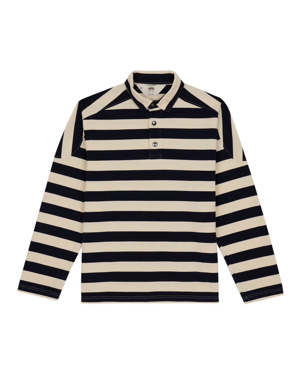 Brain Dead x A.P.C. Striped Pique Polo - Navy