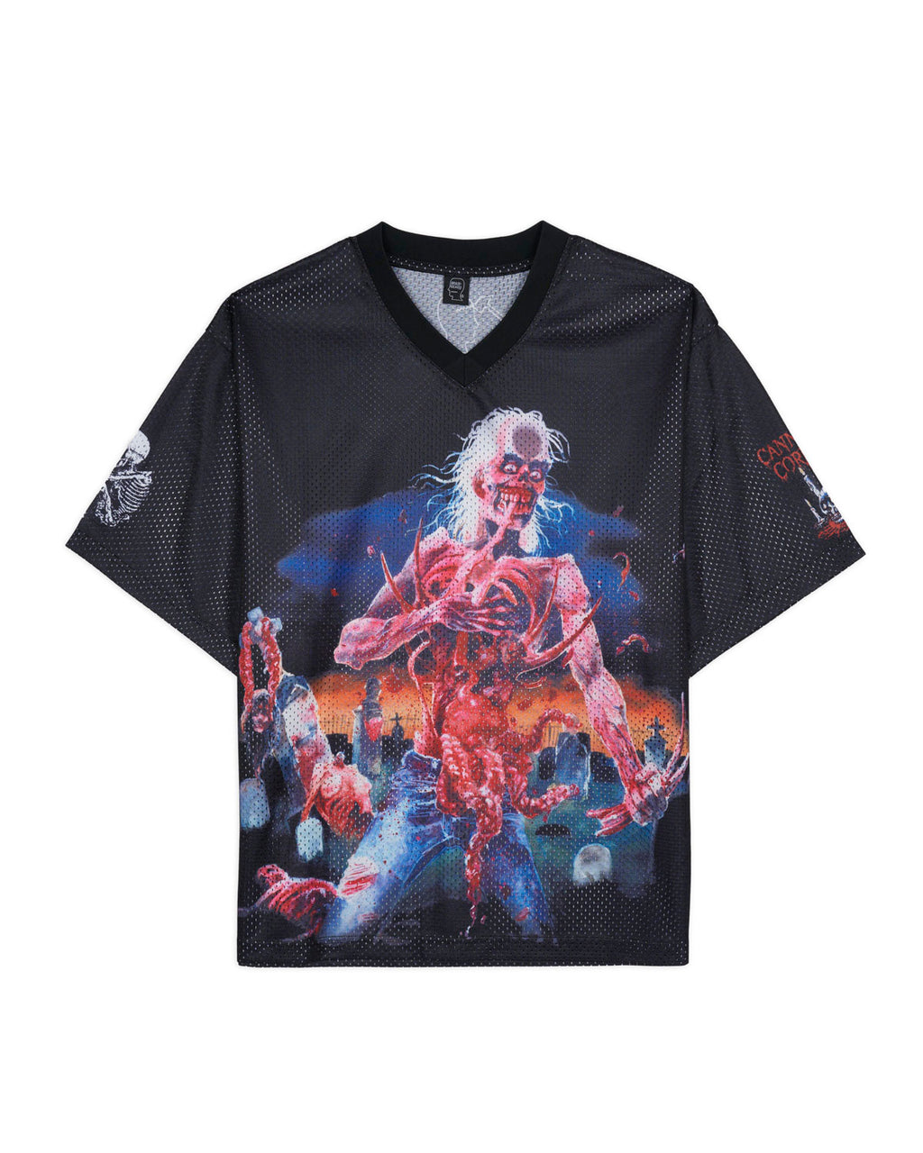Brain Dead x Cannibal Corpse Football Jersey - Black