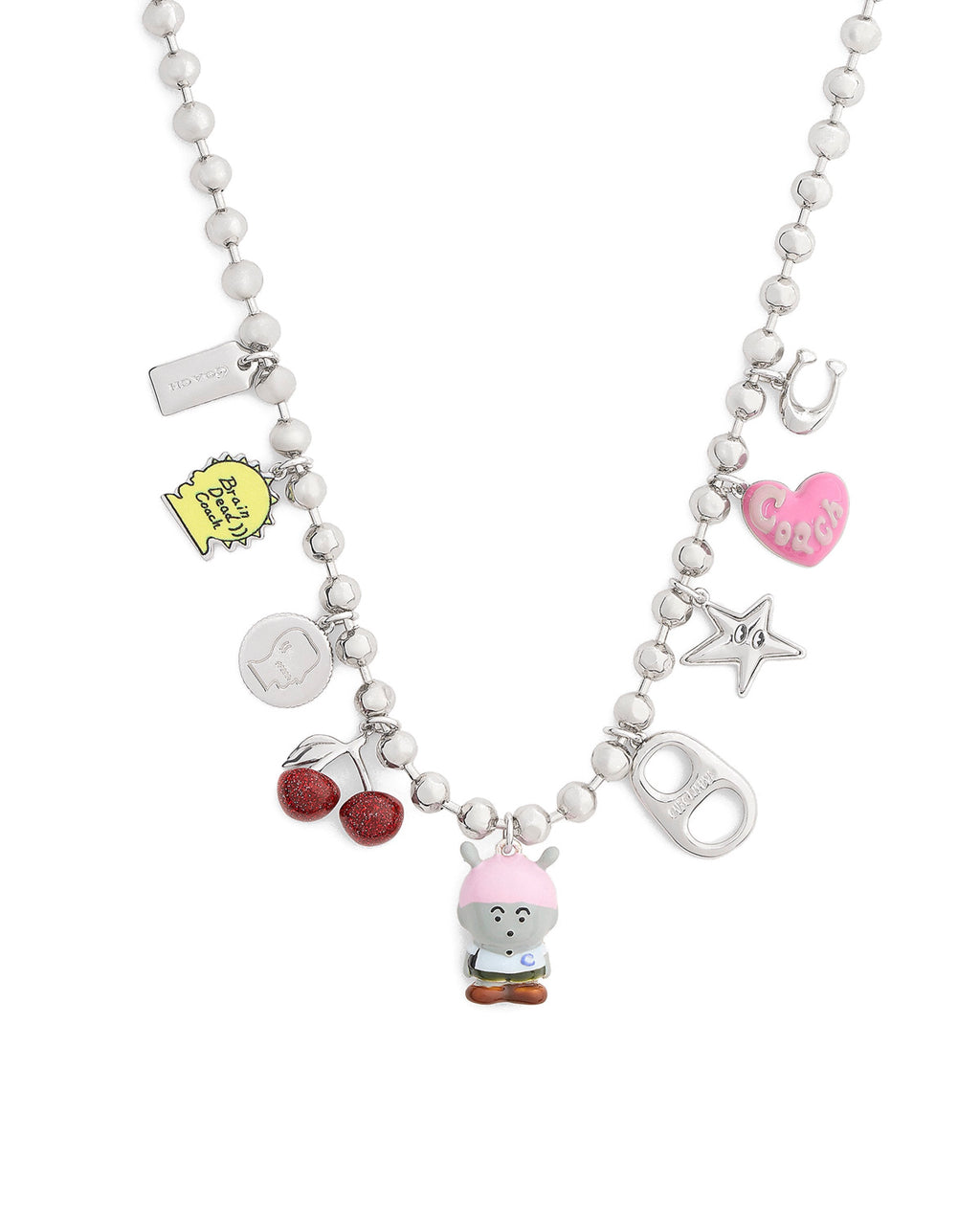 Brain Dead x Coach Ball Chain Charm Necklace - Silver Multi