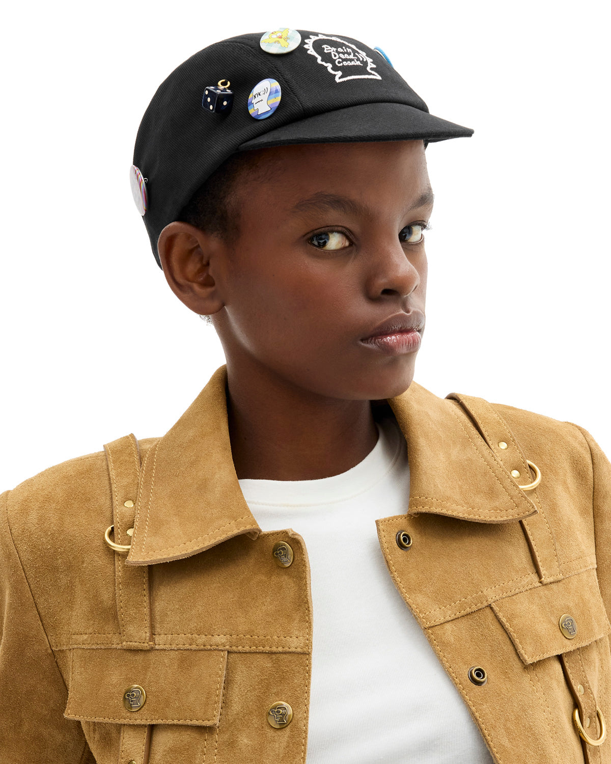 Brain Dead x Coach Biker Pin Hat - Black Multi 4