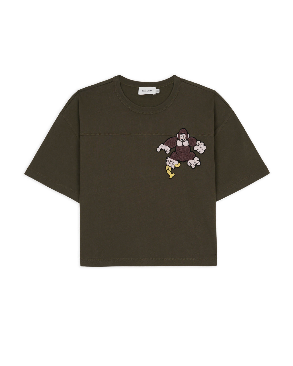 Brain Dead x Coach Cropped Football T-Shirt - Dark Grey 1