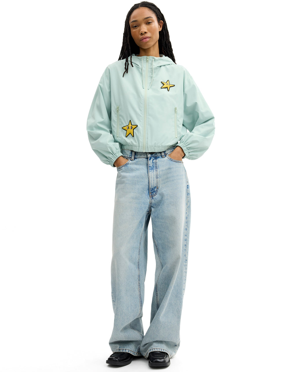 Brain Dead x Coach Cropped Star Windbreaker - Light Green 4
