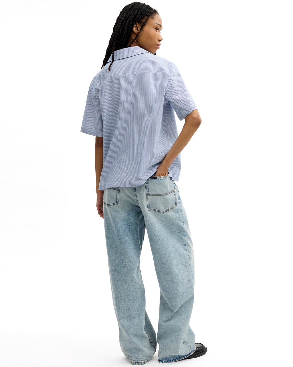 Brain Dead x Coach Crying Darby Dino Short Sleeve Button Up Shirt - Light Blue 6