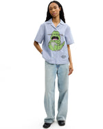 Brain Dead x Coach Crying Darby Dino Short Sleeve Button Up Shirt - Light Blue 4