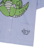 Brain Dead x Coach Crying Darby Dino Short Sleeve Button Up Shirt - Light Blue 3