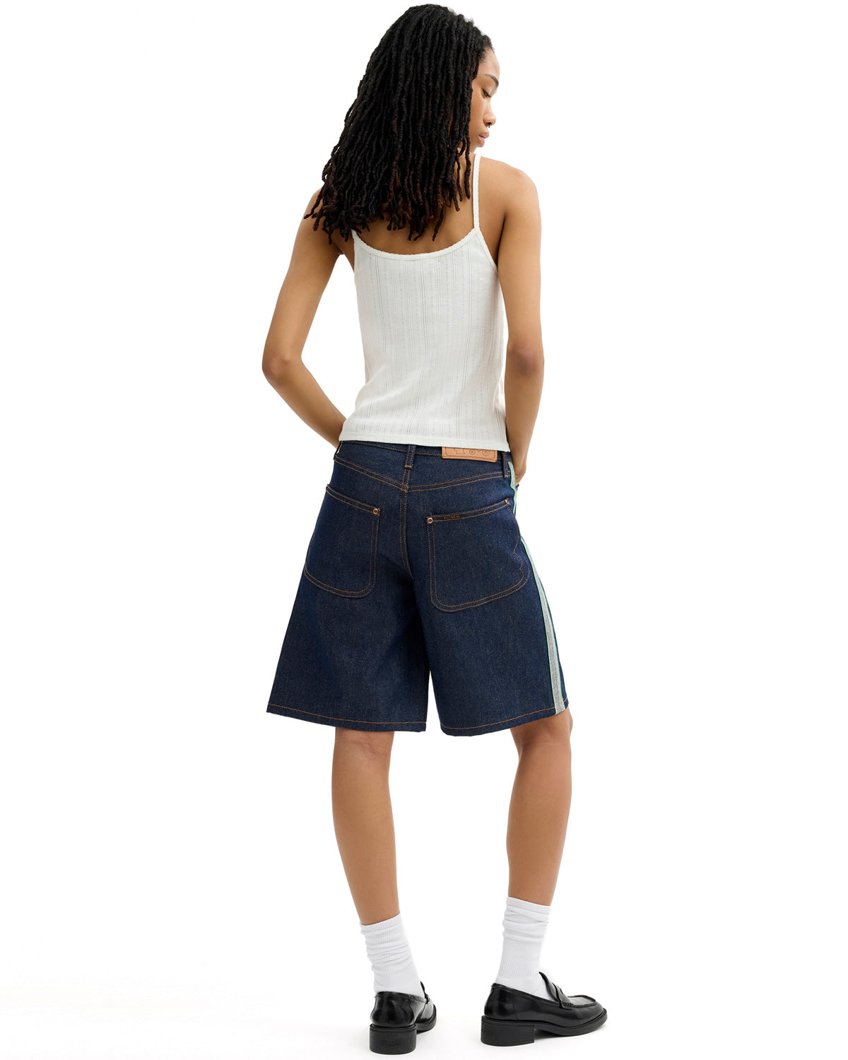 Brain Dead x Coach Denim Skater Shorts - Dark Blue 7