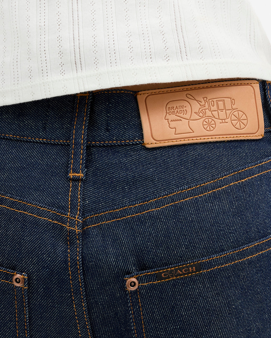 Brain Dead x Coach Denim Skater Shorts - Dark Blue 4