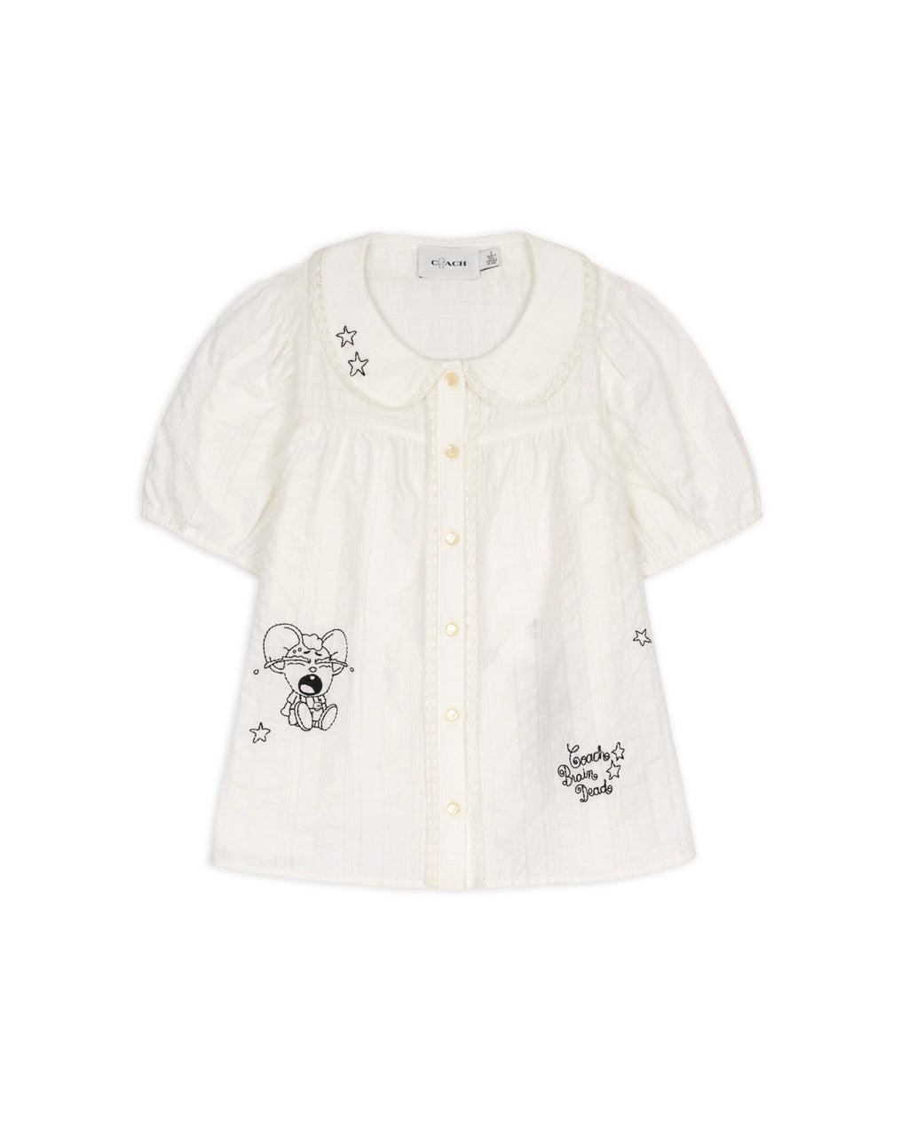 Brain Dead x Coach Embroidered Button Down Blouse - White