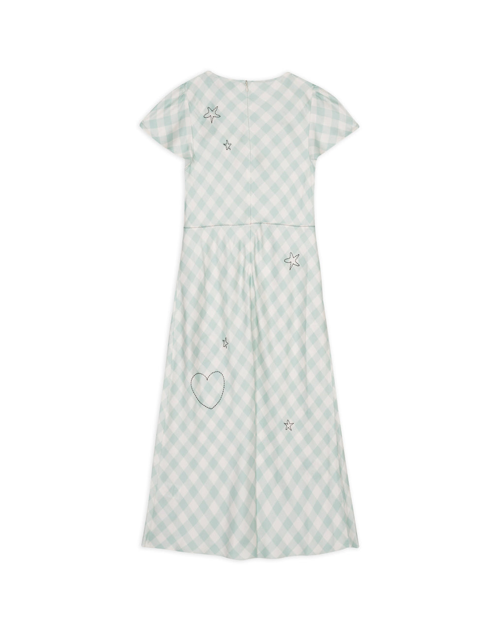 Brain Dead x Coach Embroidered Gingham Dress - Light Green 4