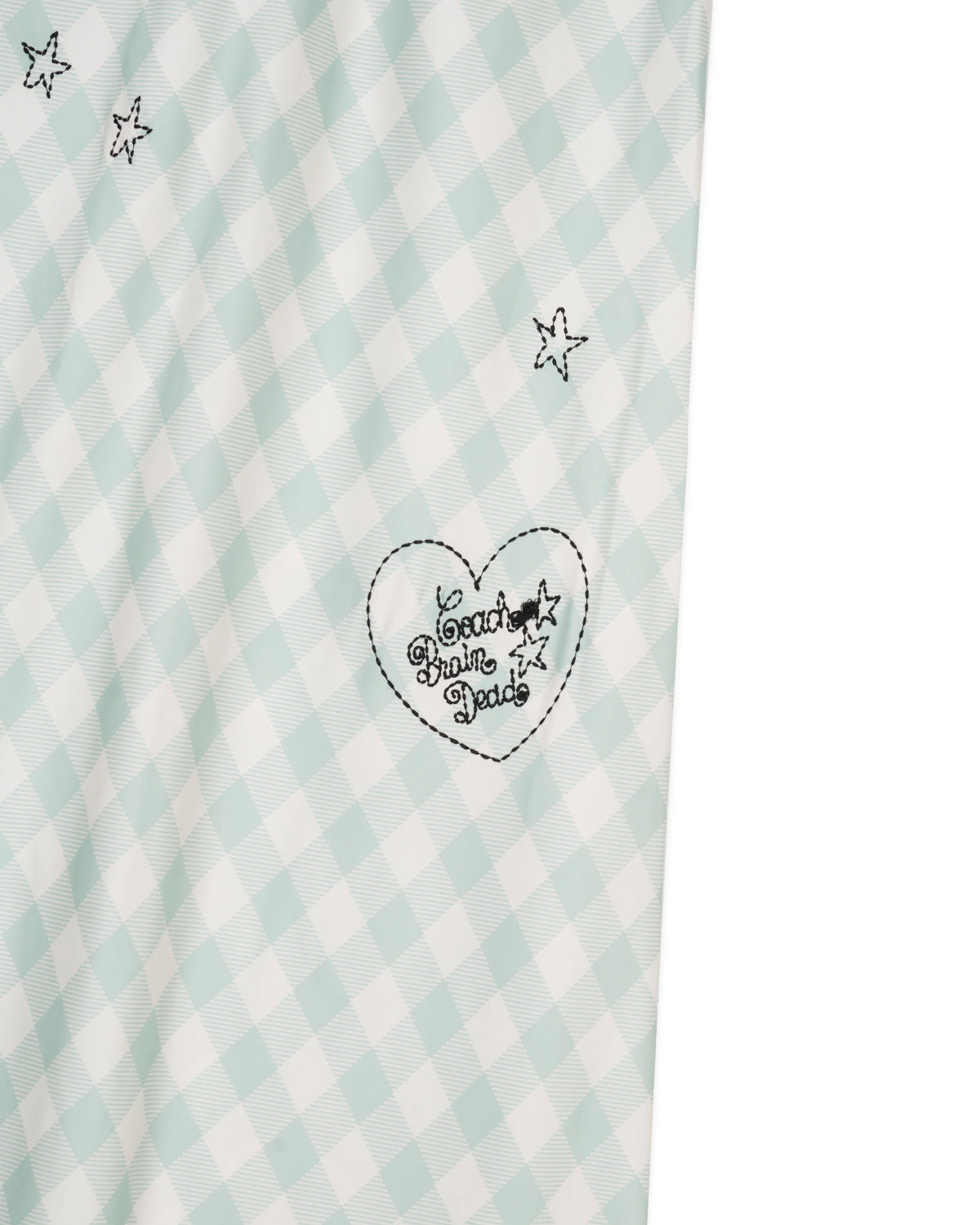 Brain Dead x Coach Embroidered Gingham Dress - Light Green 2