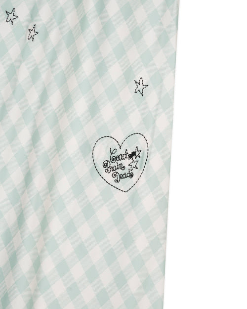 Brain Dead x Coach Embroidered Gingham Dress - Light Green 2