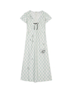 Brain Dead x Coach Embroidered Gingham Dress - Light Green 1