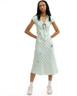 Brain Dead x Coach Embroidered Gingham Dress - Light Green 3