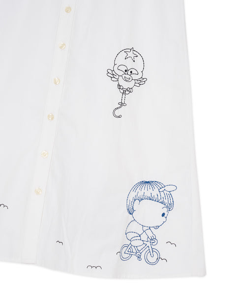 Brain Dead x Coach Embroidered Shirt Dress - White 2