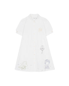 Brain Dead x Coach Embroidered Shirt Dress - White