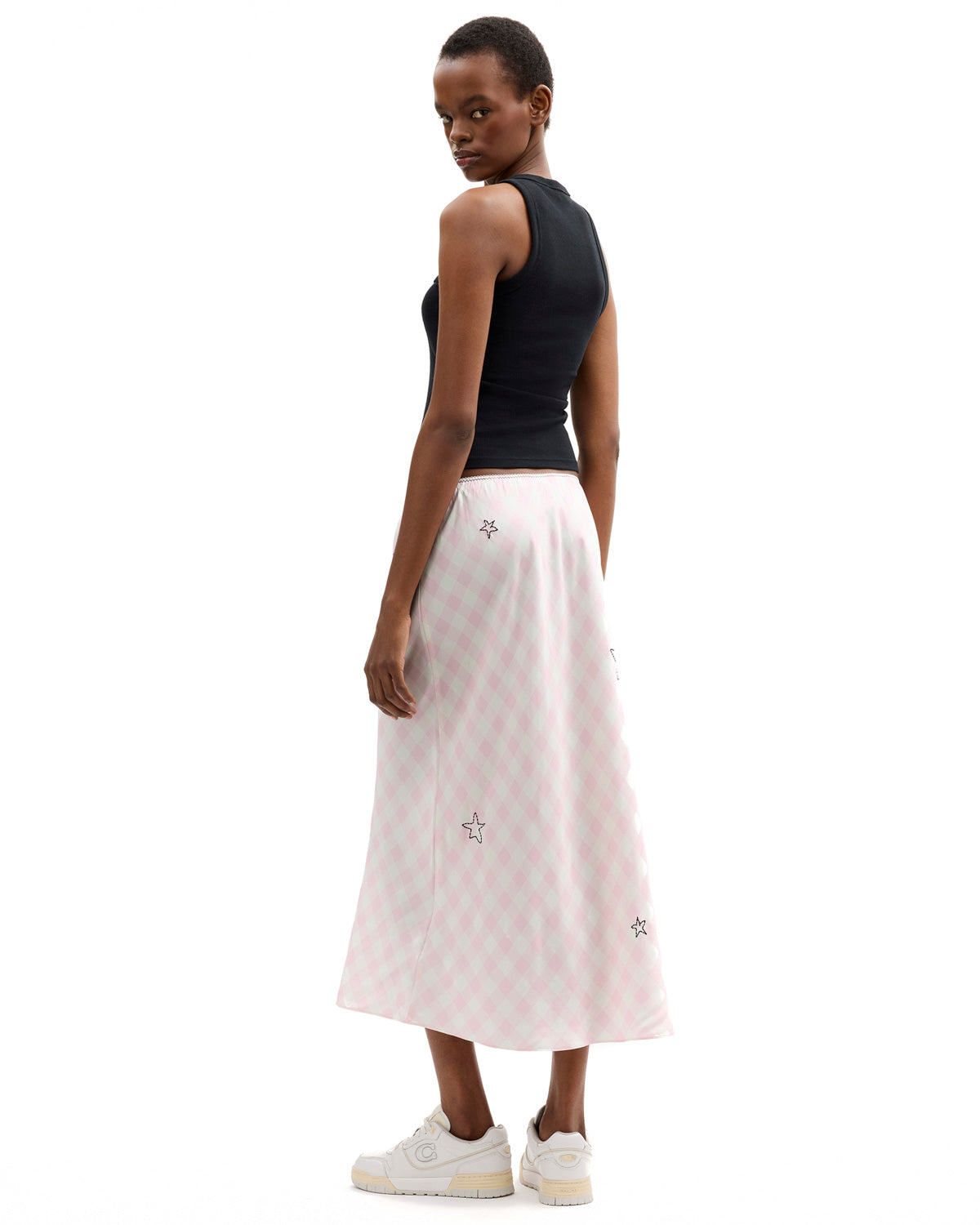 Brain Dead x Coach Embroidered Slip Skirt - Light Pink 7