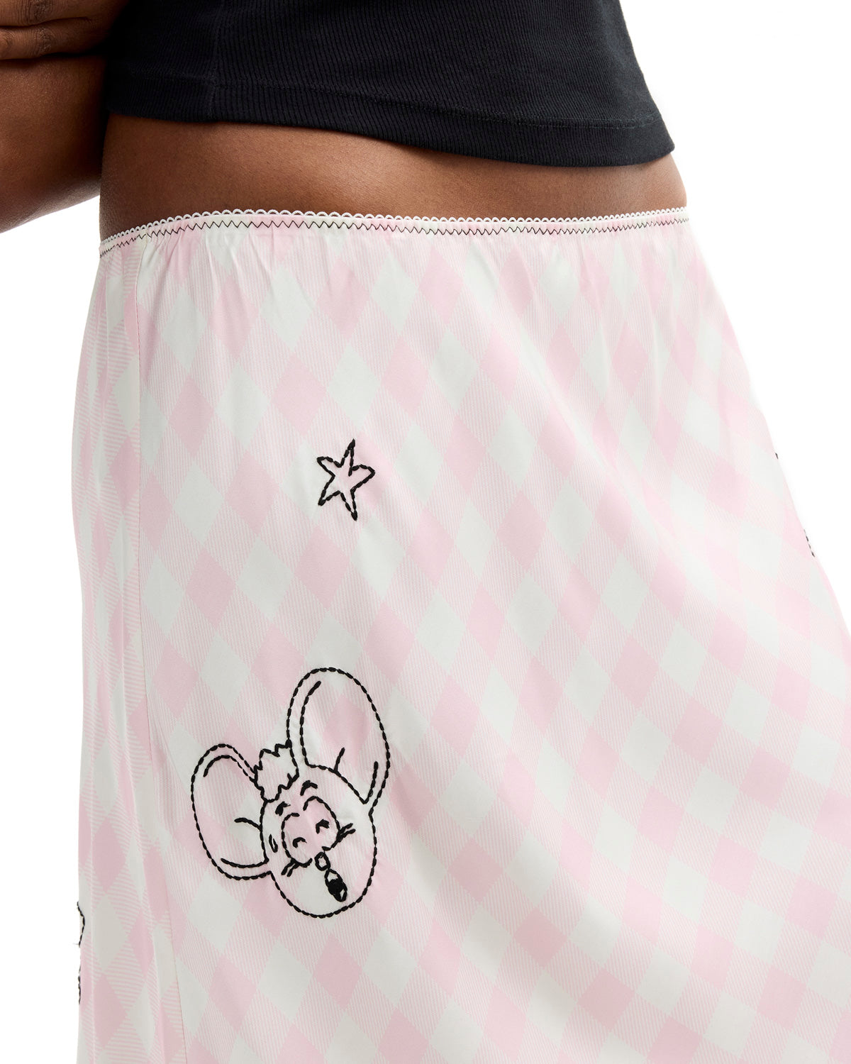 Brain Dead x Coach Embroidered Slip Skirt - Light Pink