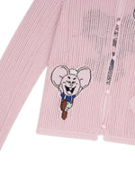 Brain Dead x Coach Intarsia Kachi Mouse Knit Cardigan - Pink 5