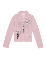 Brain Dead x Coach Intarsia Kachi Mouse Knit Cardigan - Pink 1