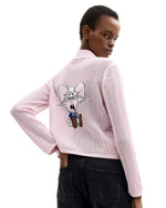 Brain Dead x Coach Intarsia Kachi Mouse Knit Cardigan - Pink 4