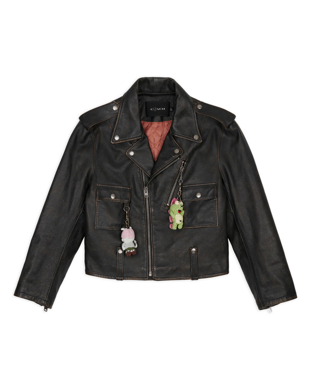 Brain Dead x Coach Leather Biker Jacket - Black