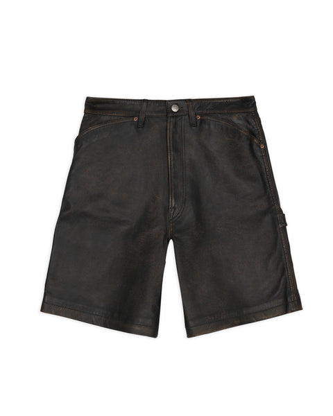 Brain Dead x Coach Leather Shorts - Black