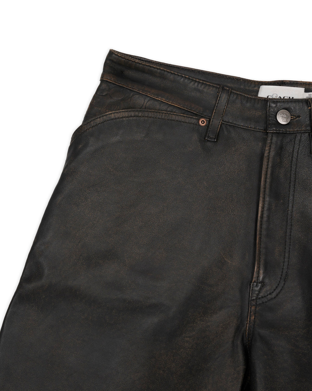 Brain Dead x Coach Leather Shorts - Black 5