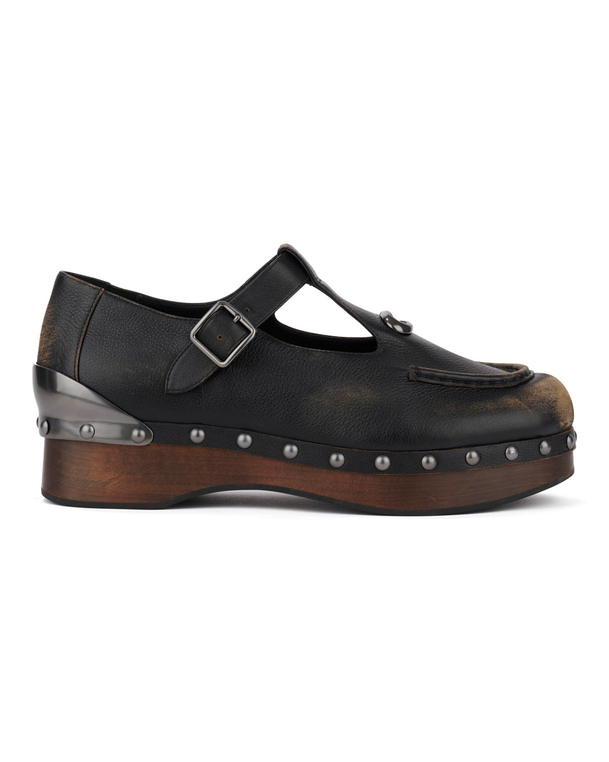 Brain Dead x Coach Men's Leather Wooden Mary Jane - Black