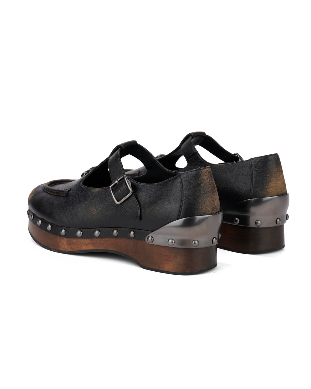 Brain Dead x Coach Leather Wooden Mary Jane - Black 3