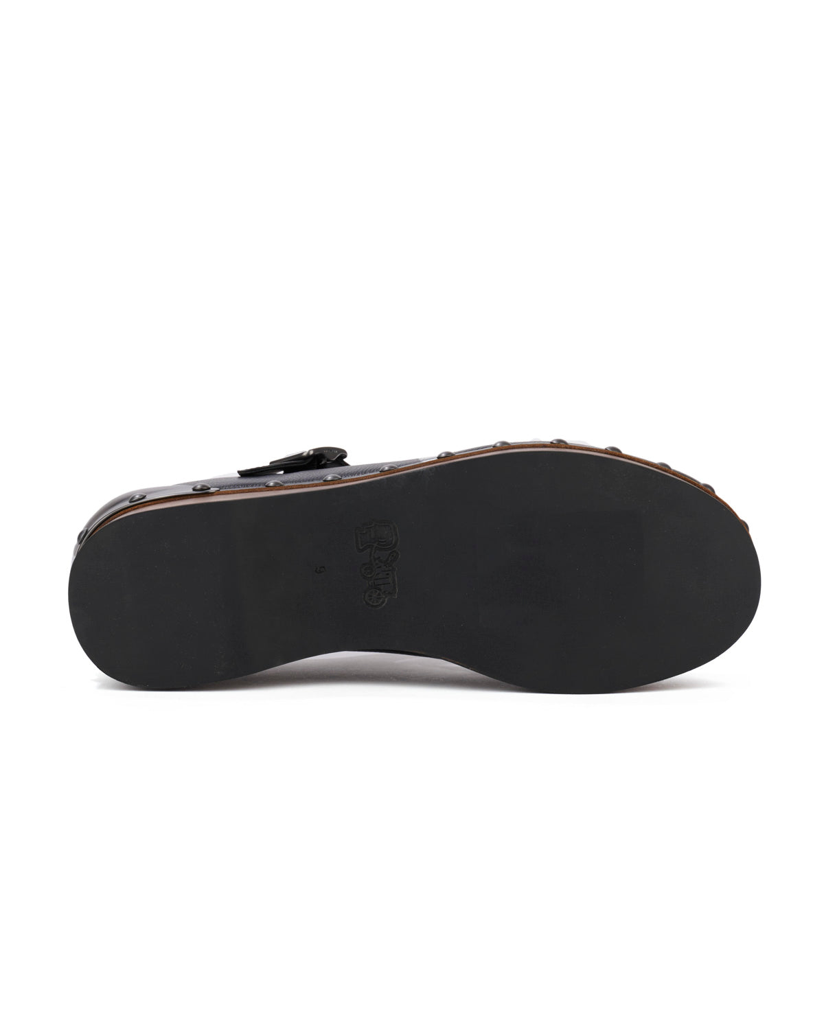 Brain Dead x Coach Leather Wooden Mary Jane - Black