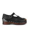 Brain Dead x Coach Leather Wooden Mary Jane - Black