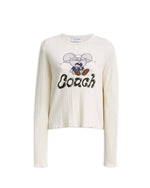 Brain Dead x Coach Long Sleeve Graphic Pointelle Top - Cream 1