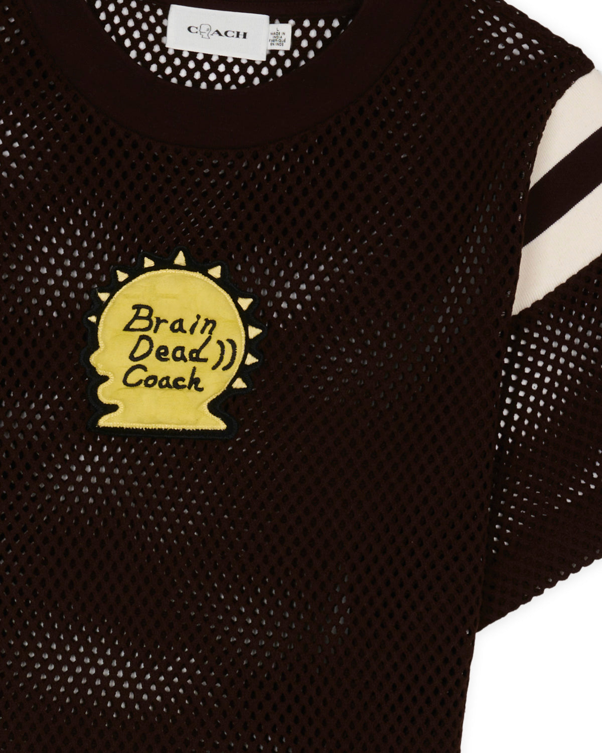 Brain Dead x Coach Mesh Football T-Shirt - Brown 2