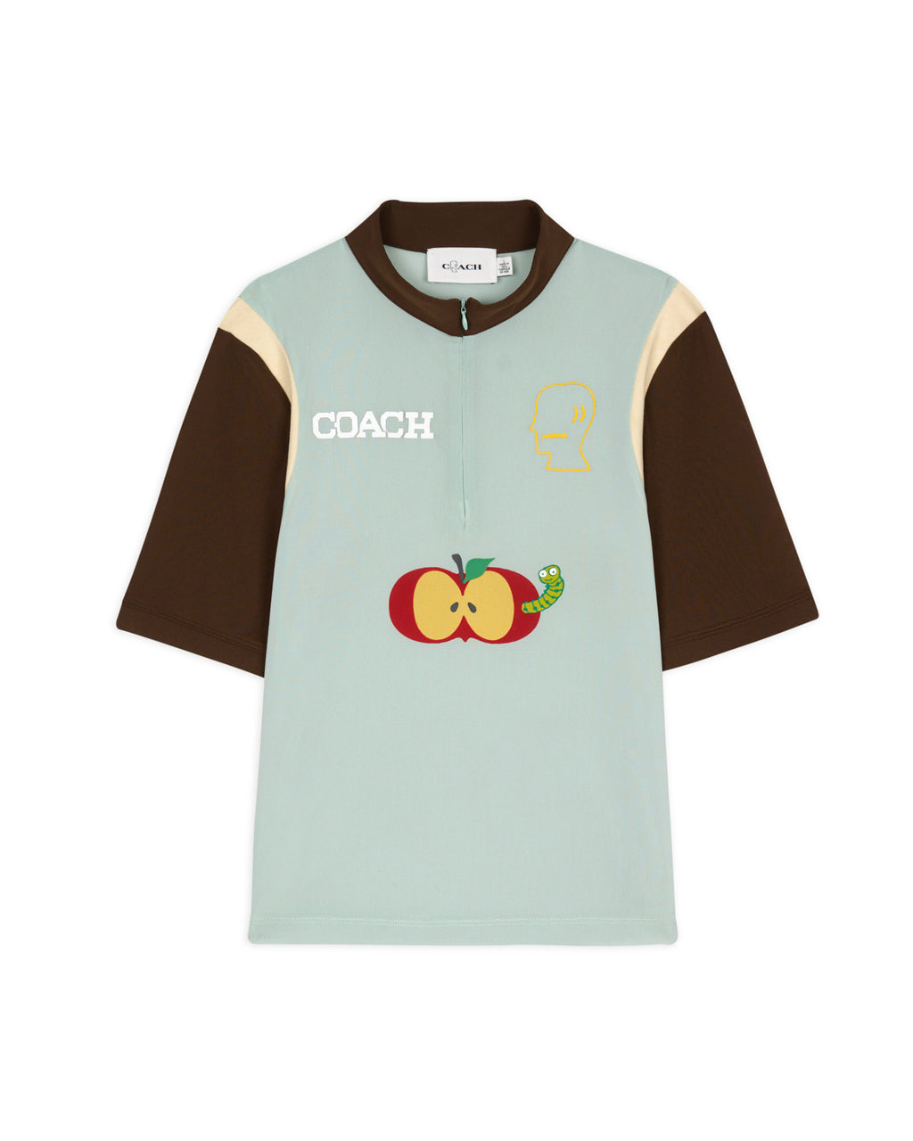 Brain Dead x Coach Mesh Quarter Zip Top - Light Green