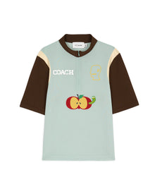 Brain Dead x Coach Mesh Quarter Zip Top - Light Green
