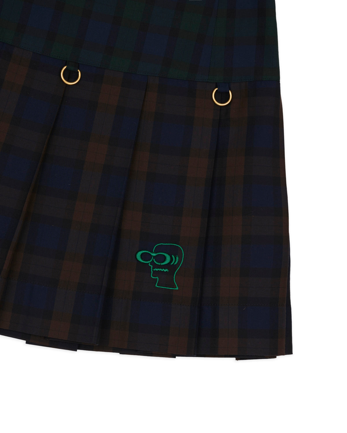 Brain Dead x Coach Mini Plaid Pleated Skirt - Dark Brown 3
