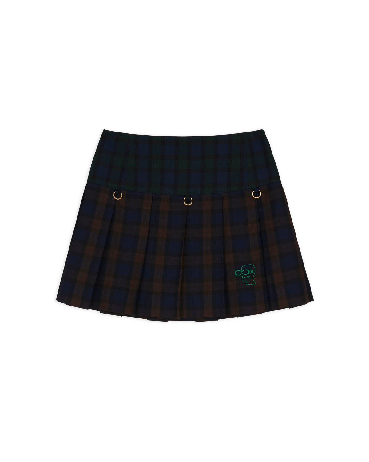 Brain Dead x Coach Mini Plaid Pleated Skirt - Dark Brown