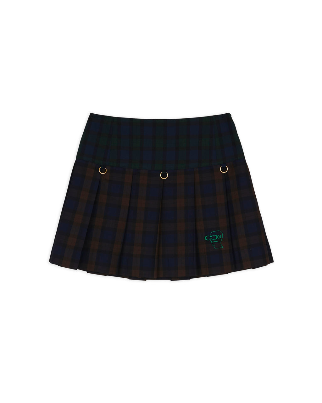 Brain Dead x Coach Mini Plaid Pleated Skirt - Dark Brown