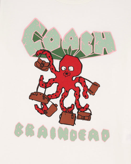 Brain Dead x Coach Octopus Graphic 90s T-Shirt - White 2