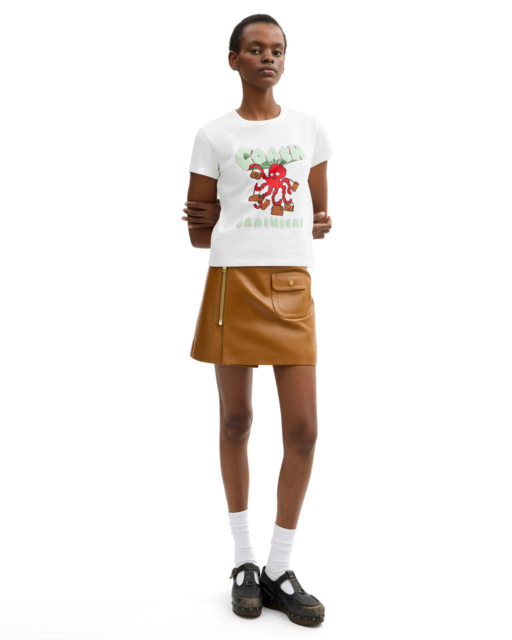 Brain Dead x Coach Octopus Graphic 90s T-Shirt - White 4