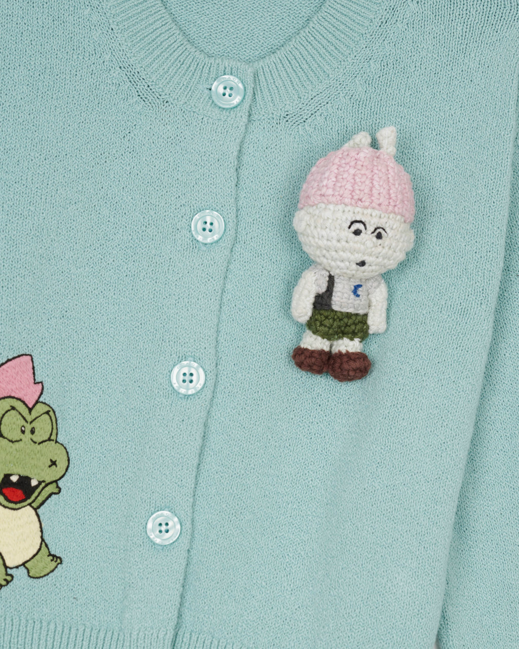 Brain Dead x Coach Plush Character Cardigan - Light Green 3