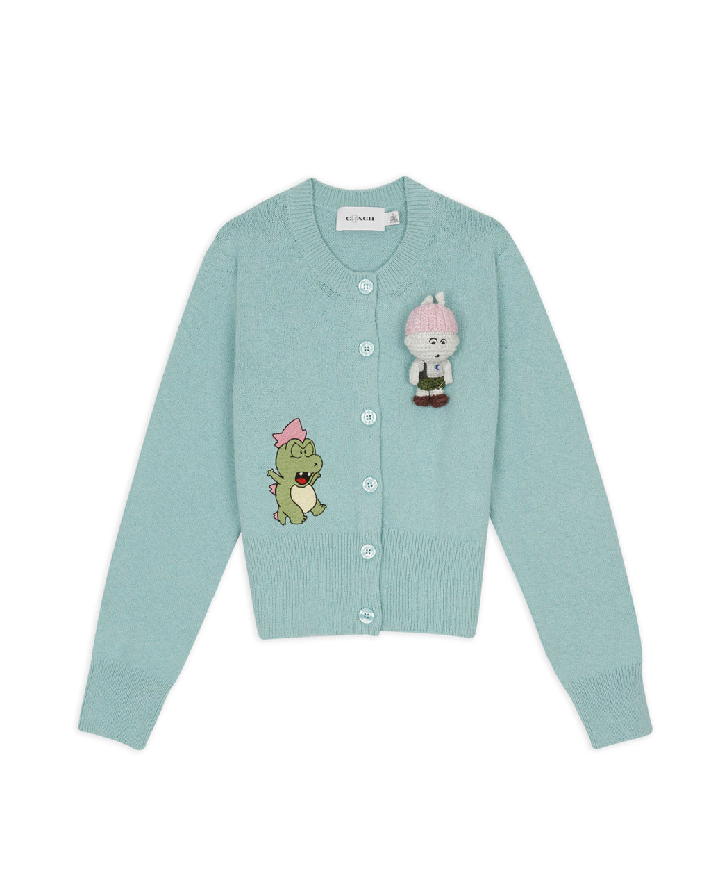 Brain Dead x Coach Plush Character Cardigan - Light Green