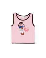 Brain Dead x Coach Pointelle Graphic Tank Top - Pink 1