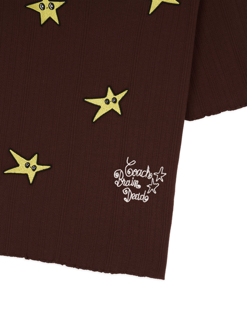 Brain Dead x Coach Pointelle Mockneck Top - Brown 3
