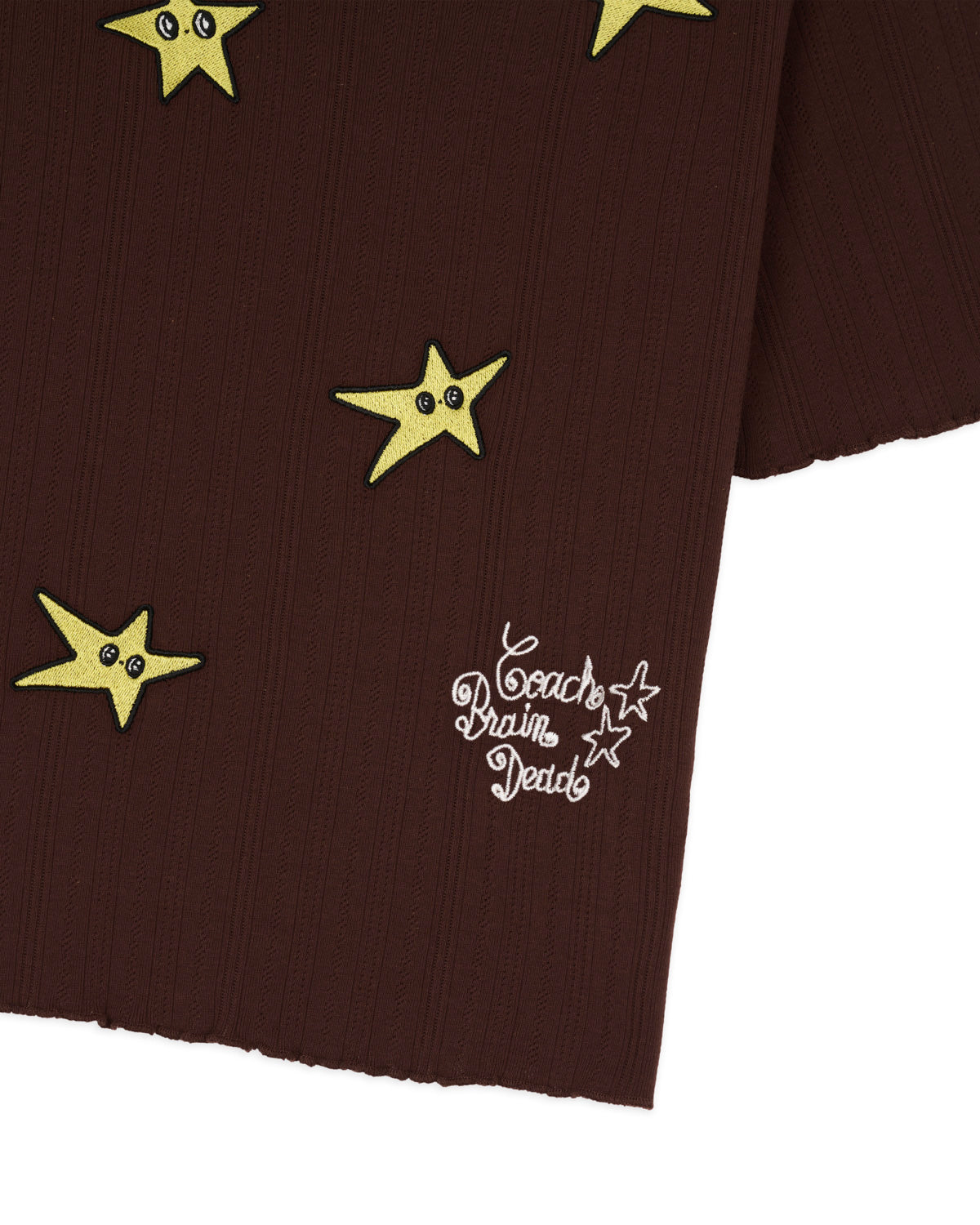 Brain Dead x Coach Pointelle Mockneck Top - Brown 3