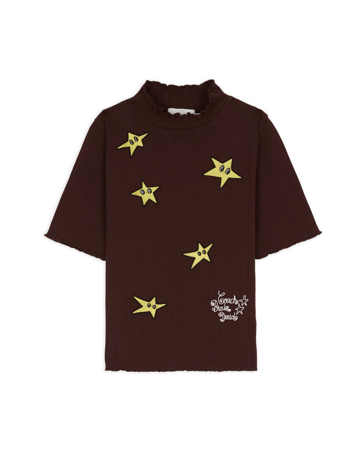 Brain Dead x Coach Pointelle Mockneck Top - Brown 1